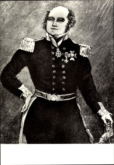 Postcard Naval Officer John Franklin, Polar Explorer, portrait