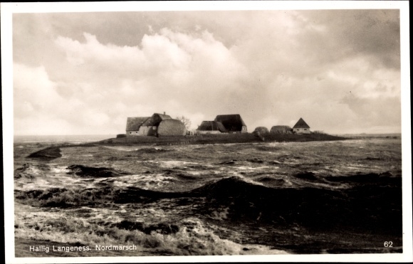 Ak Hallig Langeneß in Noord-Friesland, Noord-Mars
