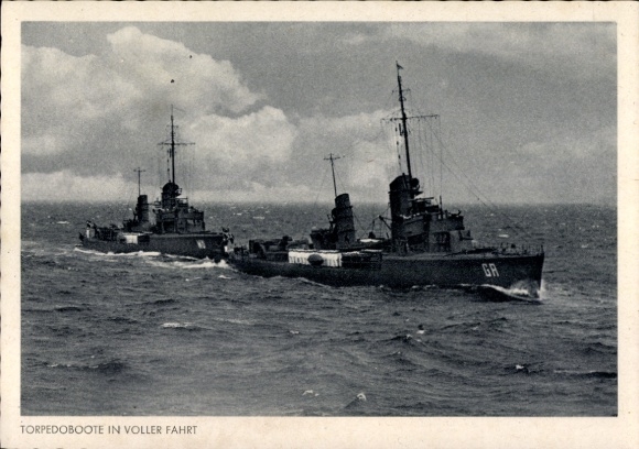 Ak Deutsche Kriegsschiffe, Torpedoboote in voller Fahrt, GR, MÖ, Kriegsmarine