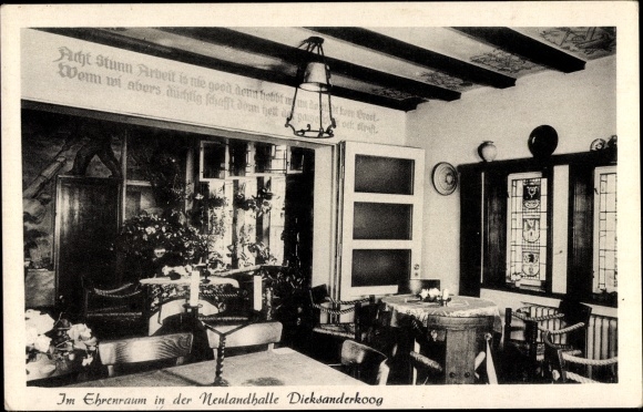 KP Dieksanderkoog Friedrichskoog w Dithmarschen, sala honorowa, wnętrze