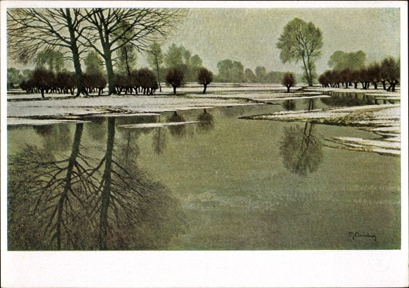 Artist Postcard Clarenbach, On the Lower Rhine, Great German Art Exhibition 1942, HDK C 1449