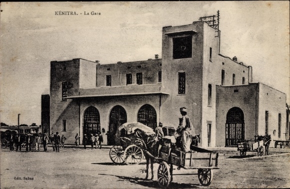 Postcard Kenitra Marokko, La Gare