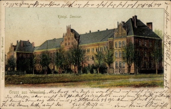 Postcard Wunstorf in Lower Saxony, Royal Teachers' Seminary