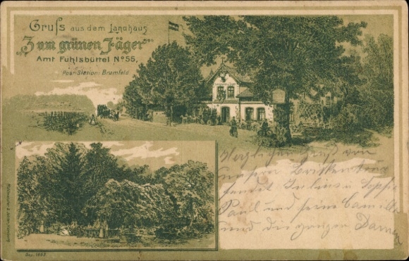 Chromo-Litho Hamburg Nord Fuhlsbüttel, Landhaus zum Grünen Jäger
