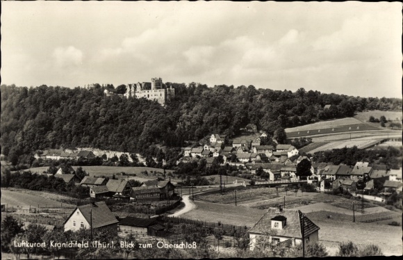 Ak Kranichfeld in Thüringen, Gesamtansicht, Oberschloss