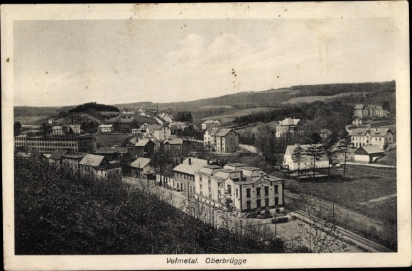 Ansichtkaart Oberbrügge Halver in de Märkisches Kreis, uitzicht op de stad, Volmetal