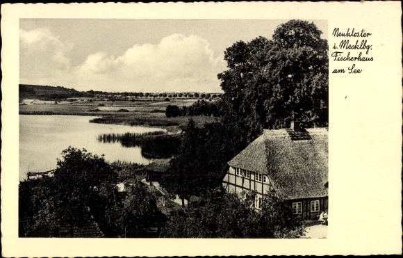 Postcard Neukloster in Mecklenburg, Fischerhaus am See
