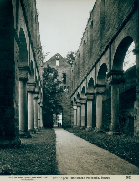 Foto Paulinzella Königsee Rottenbach in Thüringen, Klosterruine, um 1900