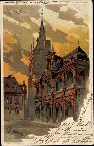 Artist PC Schmohl, P., Cologne on the Rhine, town hall