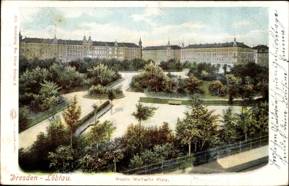 Briefkaart Dresden Löbtau, Nostitz Wallwitz Platz
