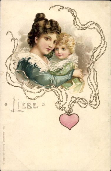 Chromo-Litho Love, Woman with Child