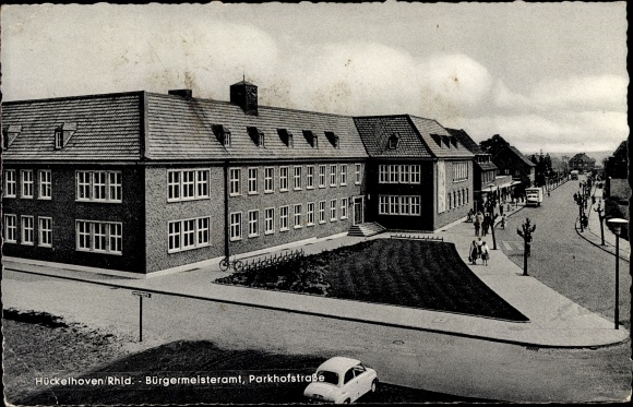 Postcard Hückelhoven North Rhine-Westphalia, Mayor&#39;s Office, Parkhofstrasse