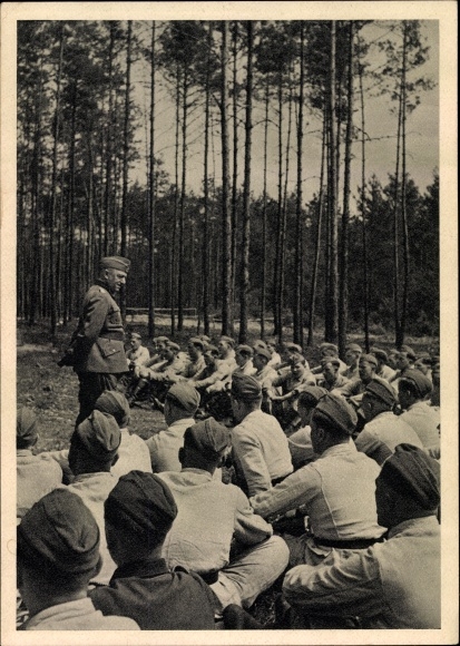 Ak Hans Retzlaff, Kriegseinsatz des Reichsarbeitsdienstes, Reichsarbeitsführer, Arbeitsmänner