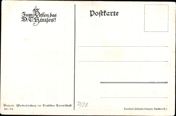 Kunstenaarskaart Amtsberg, Otto, hoe heeft God het zo mooi bedacht, gymnastiek, DT