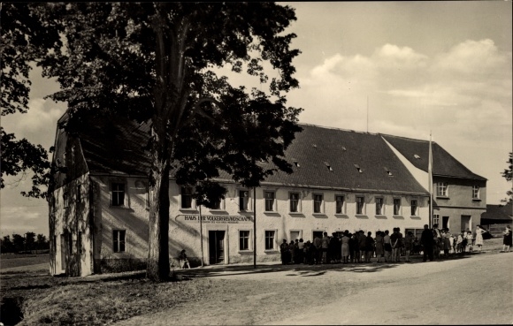 Postcard German Einsiedel Deutschneudorf in the Ore Mountains, House of Friendship of Nations, holiday home KGV