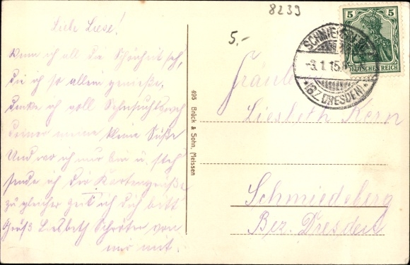 Postcard Schmiedeberg in the Ore Mountains, view of Restaurant Wahls Mühle