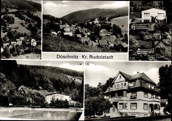 7 alte Ak Döschnitz in Thüringen, diverse Ansichten