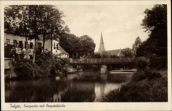Ansichtkaart Telgte in Westfalen, Empartie, provoostkerk