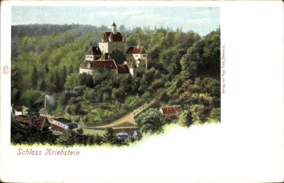 Ak Kriebstein Midden-Saksen, Kasteel Kriebstein