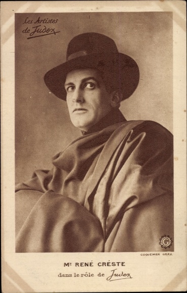 Ak Schauspieler Rene Creste, Portrait als Judex