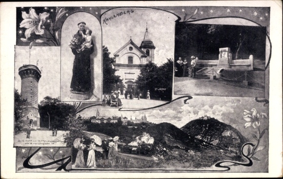 Art Nouveau KP Vienna 19 Döbling Austria, Kahlenberg, St. Josef, wieża widokowa, pomnik