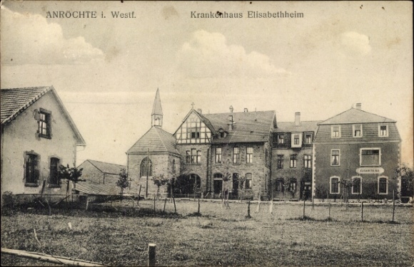 Postcard Anröchte in Westphalia, Elisabethheim Hospital