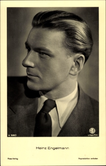 Postcard Actor Heinz Engelmann, profile view, Ross 3289/1