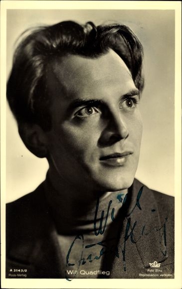 Ak Schauspieler Will Quadflieg, Portrait, Ross A 3143/2, Autogramm
