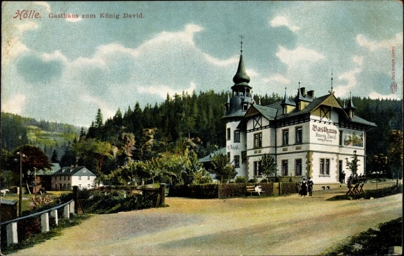 Postcard Hölle Naila Upper Franconia, Gasthof Zum king David