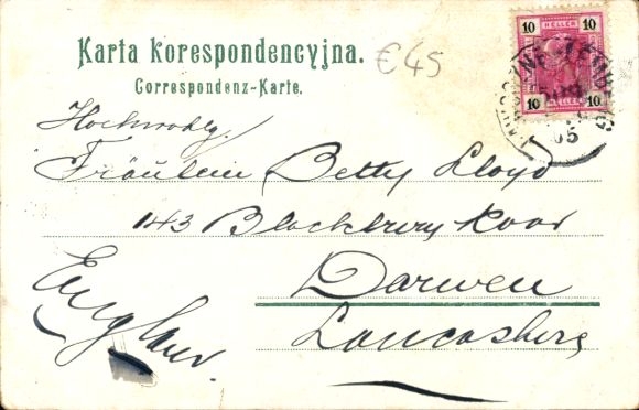 Moonlight Chromo-Litho Stryj Stryi Ukraine, Railway Station, Machine Factory Galicia, Villa Heiselkorn