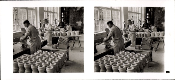 Stereo spatial image photo NS model companies 1937-38 No. 465 III/155 Hermsdorf Schomburg Isolatoren Ges.
