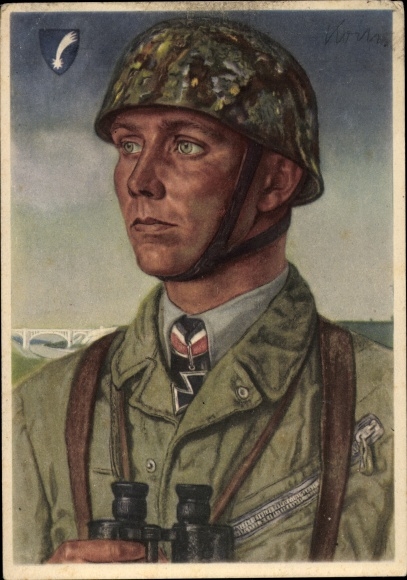 Künstler Ak Willrich, Wolfgang, Major Koch, Fallschirmjäger, VDA Schulsammlung 1940