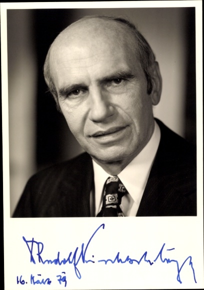 Foto Politiker Rudolf Kirchschläger, Autogramm