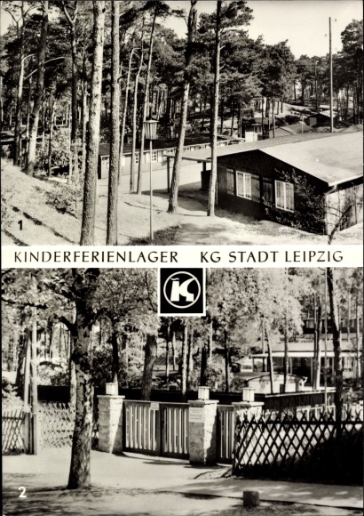 Postcard Trassenheide on Usedom, children&#39;s holiday camp KG Stadt Leipzig