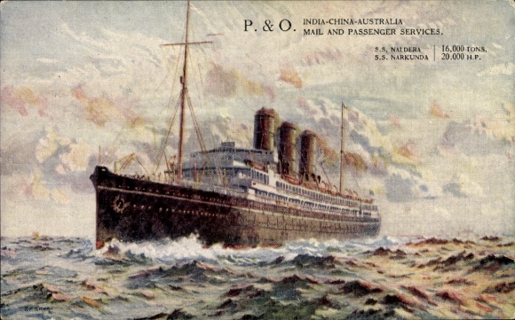 AK Steamers Naldera, Narkunda, Peninsular & Oriental Steam Navigation