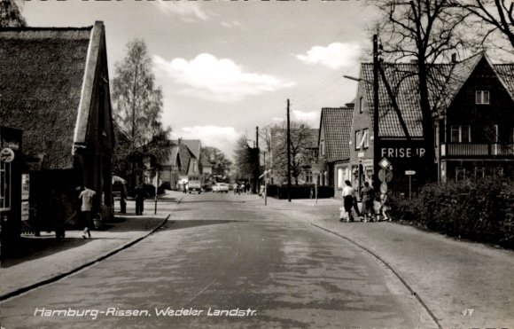 Ak Hamburg Altona Rissen, Wedeler Landstraße, Friseur