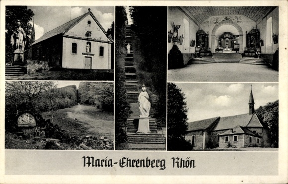 Ak Motten in der Röhn Unterfranken, Maria Ehrenberg, Kirche