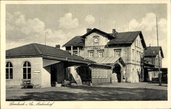 Ak Limbach in Sachsen, Bahnhof