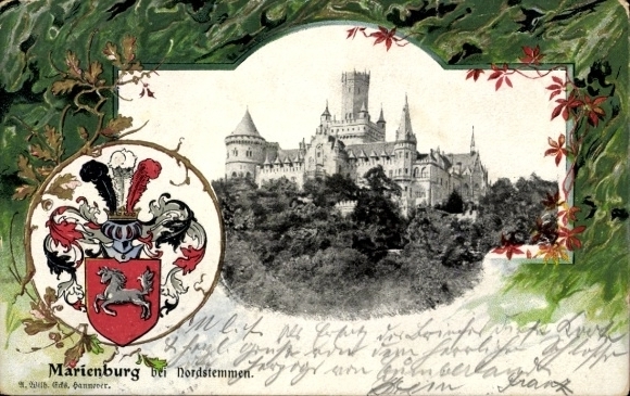 Wappen Ak Schulenburg Pattensen an der Leine, Marienburg bei Nordstemmen