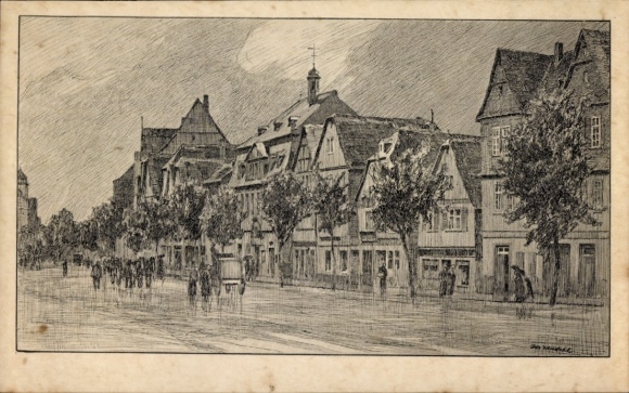 Künstler Ak Ubbelohde, Otto, Friedberg in Hessen, Kaiserstraße