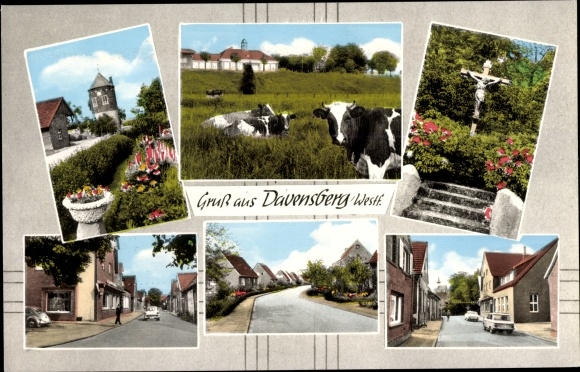 PC Davensberg Ascheberg in Münsterland North Rhine-Westphalia, lot in place, cows, cross