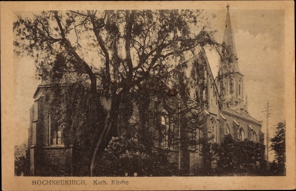 Postcard Hochneukirch Jüchen North Rhine Westphalia, Catholic Church