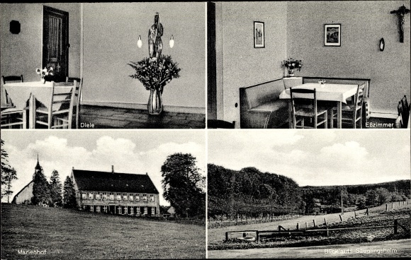 Ak Nottuln, Marienhof in den Baumbergen, Diele, Esszimmer, Säuglingsheim