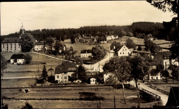 Ak Rautenkranz in Vogtland, stadszicht