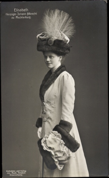 Ak Elisabeth zu Stolberg Roßla, Herzogin Johann Albrecht zu Mecklenburg, Portrait