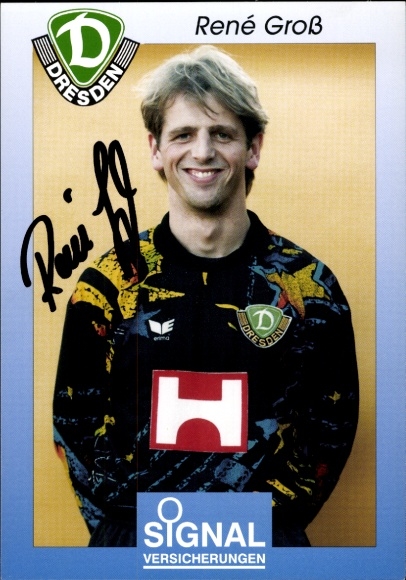 Autogrammkarte Fußballer René Groß, SG Dynamo Dresden, Autogramm