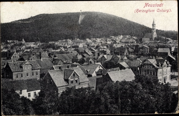 Ak Neustadt bei Coburg Oberfranken, Gesamtansicht, Kirchturm