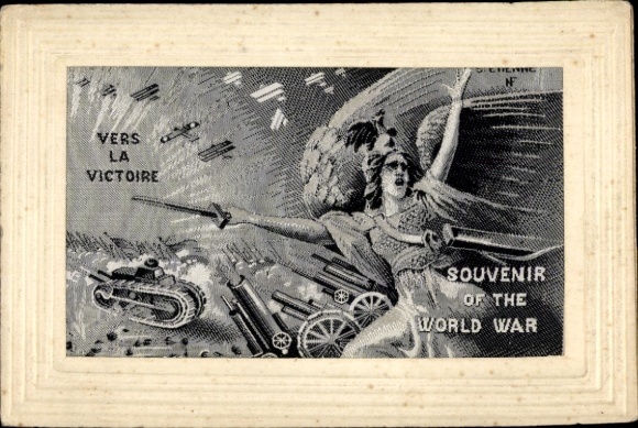 Silk Postcard Souvenir of the World War, Vers la Victoire