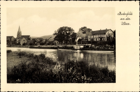 KP Bodenfelde nad Wezerą, parowiec, widok na miasto