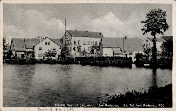 Postcard Leppersdorf Wachau, view of the Gasthof Eisold